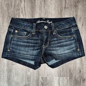 American Eagle Dark Stain Jean Shorts